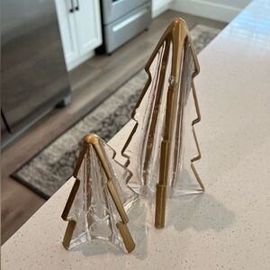 Gold and glass christmas tree decor set